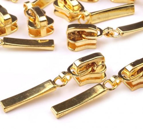 Zipper - Schieber - gold - 5mm